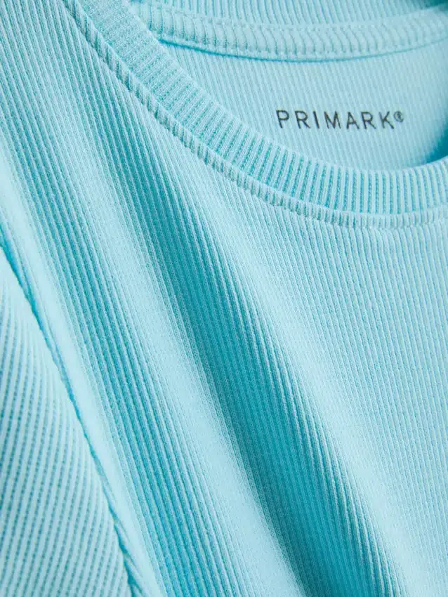 1,5-8 anos | T-shirt com acabamento em canelado
