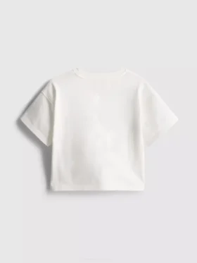 1,5-8 anos | T-shirt com bordado em ponto cruz