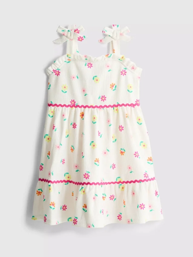 1,5-8 anos | vestido com textura enrugada