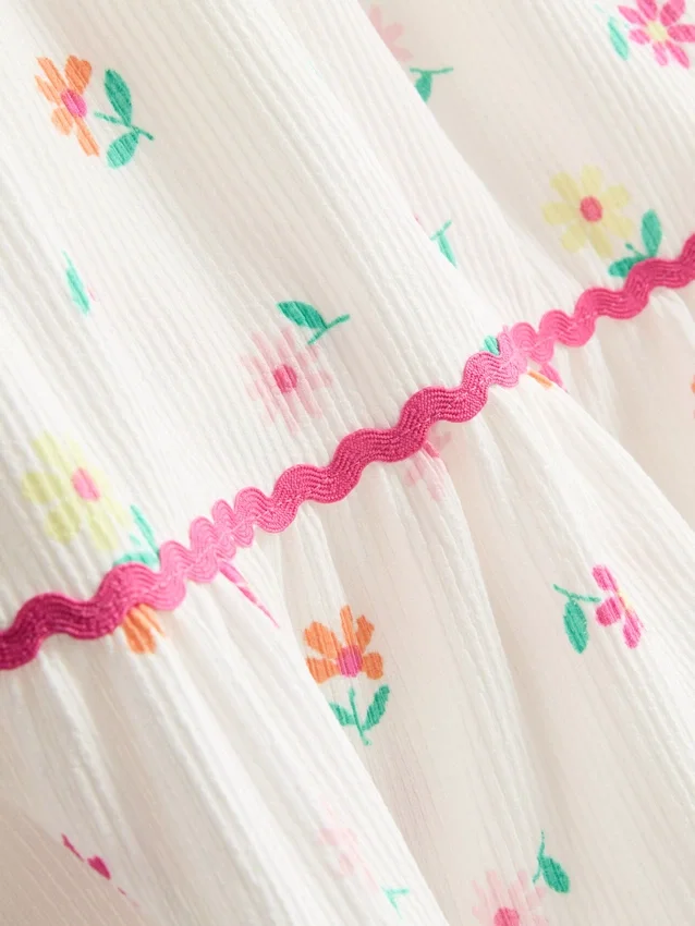 1,5-8 anos | vestido com textura enrugada