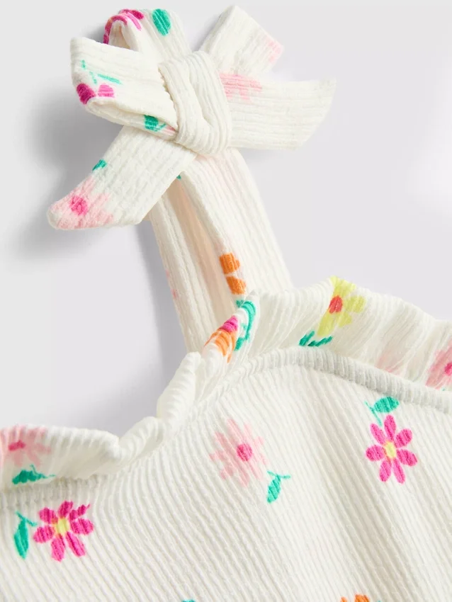 1,5-8 anos | vestido com textura enrugada