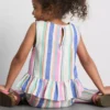 1,5-9 anos | blusa com peplum às riscas