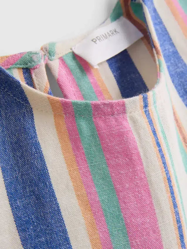 1,5-9 anos | blusa com peplum às riscas
