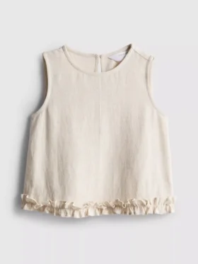 1,5-9 anos | blusa sem mangas com folhos