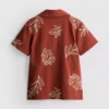 1,5-9 anos | camisa com bordado de folhas