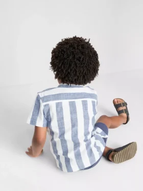 1,5-9 anos | camisa às riscas
