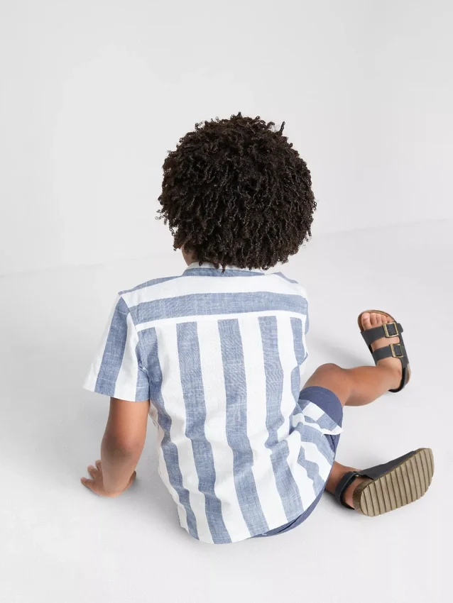 1,5-9 anos | camisa às riscas
