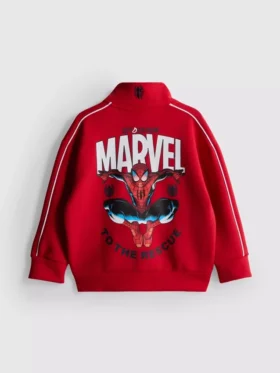 1,5-9 anos | Camisola com fecho e gola em funil do Homem-Aranha da Marvel