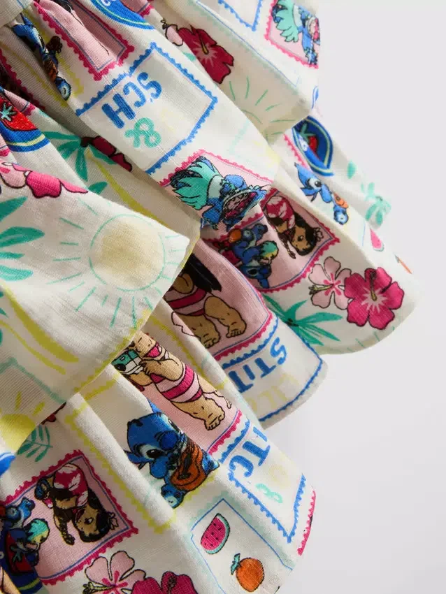 1,5-9 anos | Conjunto da Disney com top do Stitch e saia Rara