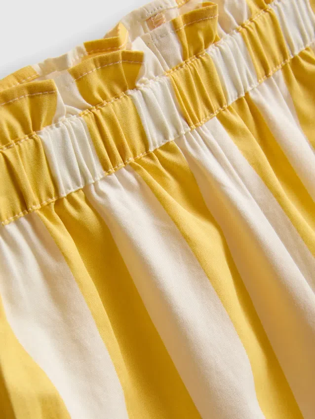 1,5-9 anos | Conjunto de blusa com peplum às riscas e calças
