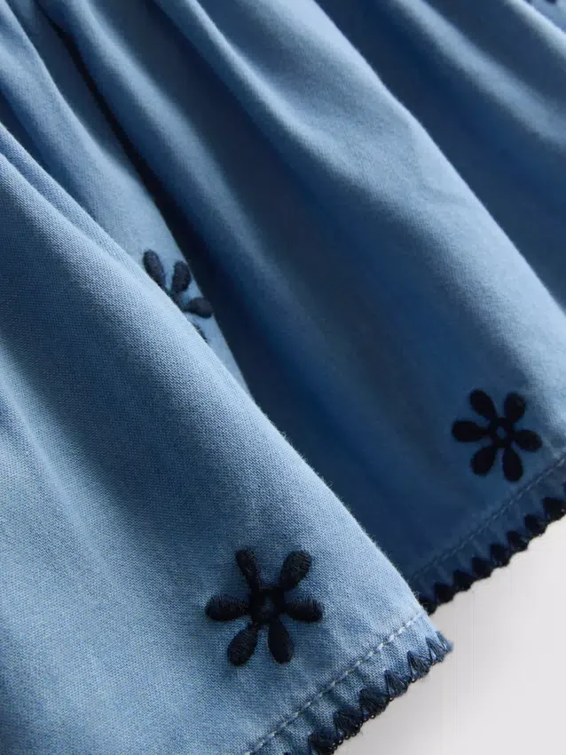 1,5-9 anos | Conjunto de blusa e calções em chambray