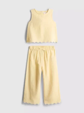 1,5-9 anos | Conjunto de blusa sem mangas e calças