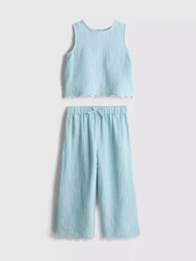 1,5-9 anos | Conjunto de blusa sem mangas e calças