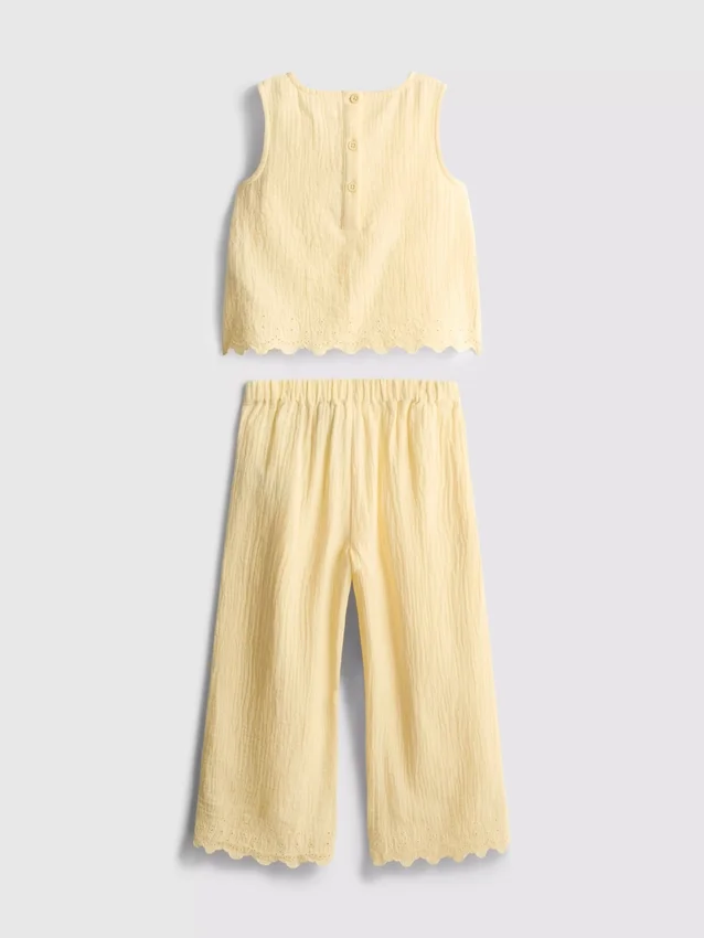 1,5-9 anos | Conjunto de blusa sem mangas e calças