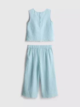 1,5-9 anos | Conjunto de blusa sem mangas e calças