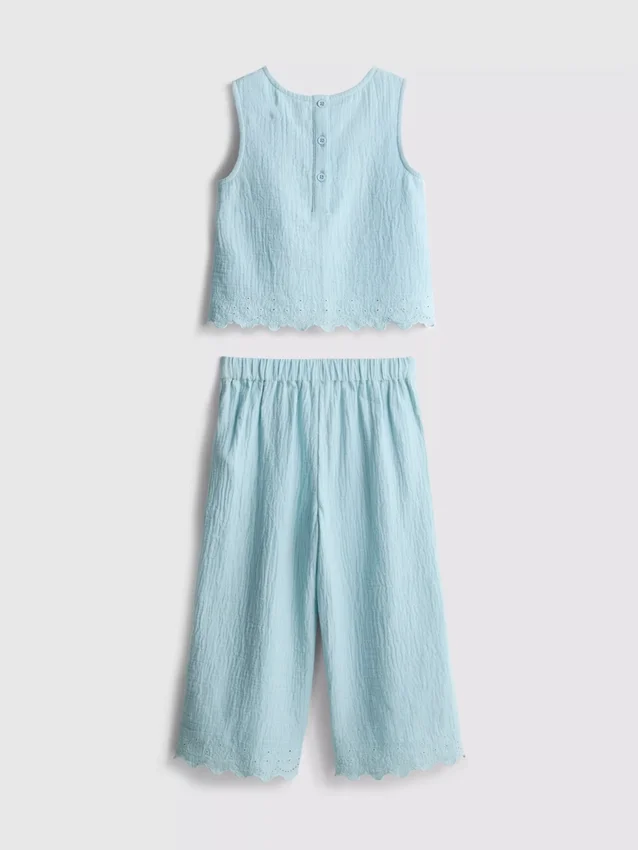 1,5-9 anos | Conjunto de blusa sem mangas e calças