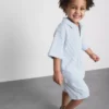 1,5-9 anos | Conjunto de camisa às riscas e calções