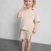 1,5-9 anos | Conjunto de camisa às riscas e calções