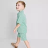 1,5-9 anos | Conjunto de camisa às riscas e calções