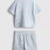1,5-9 anos | Conjunto de camisa às riscas e calções