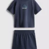 1,5-9 anos | Conjunto de camisas e calções com estampado tropical flocado