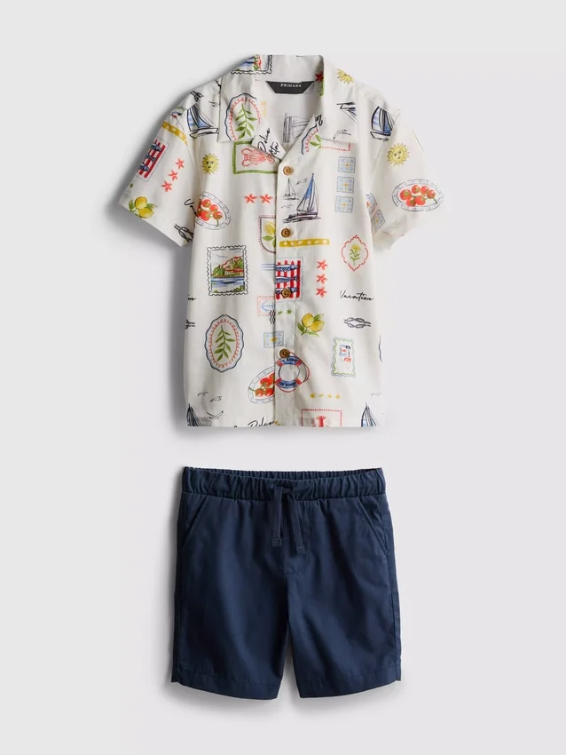 1,5-9 anos | Conjunto de camisas e calções estampados