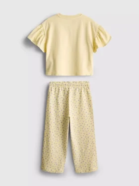 1,5-9 anos | Conjunto de t-shirt com folhos e calças