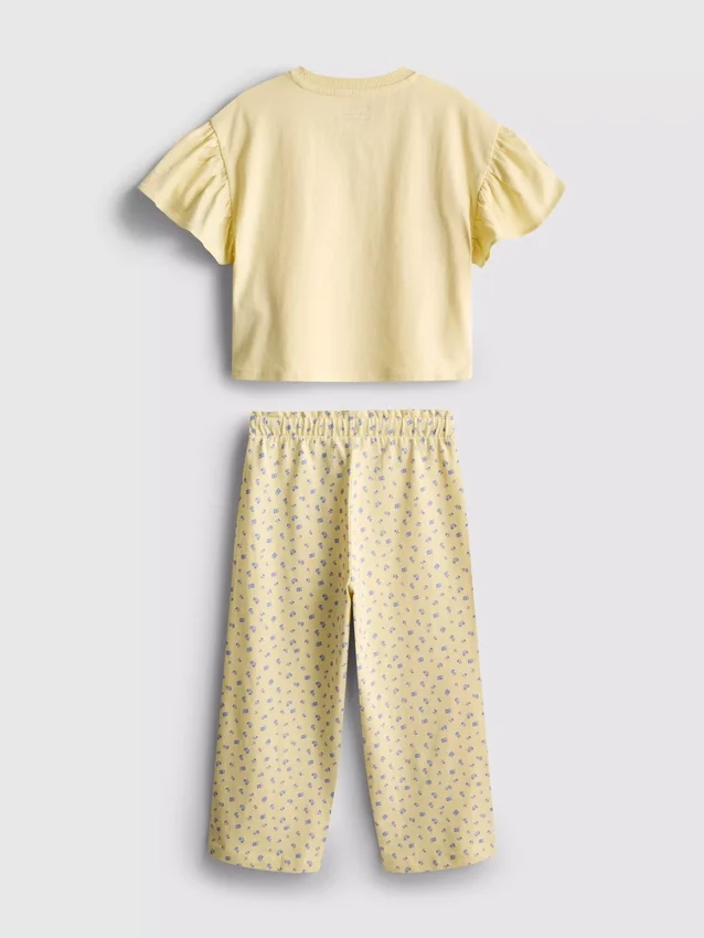1,5-9 anos | Conjunto de t-shirt com folhos e calças