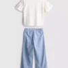 1,5-9 anos | Conjunto de t-shirt com folhos e calças