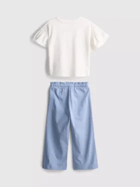 1,5-9 anos | Conjunto de t-shirt com folhos e calças