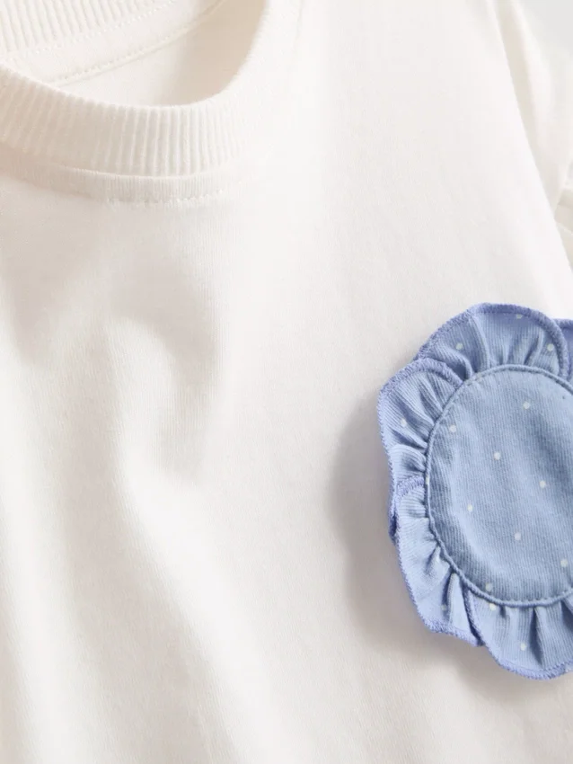1,5-9 anos | Conjunto de t-shirt com folhos e calças