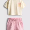 1,5-9 anos | Conjunto de t-shirt larga e calções