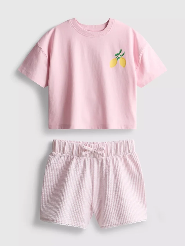 1,5-9 anos | Conjunto de t-shirt larga e calções