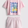 1,5-9 anos | Conjunto de t-shirt larga e calções