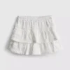 1,5-9 anos | saia-calça em camadas com acabamento em renda