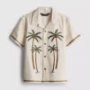 1,5-9 anos | T-shirt com bordado de palmeira