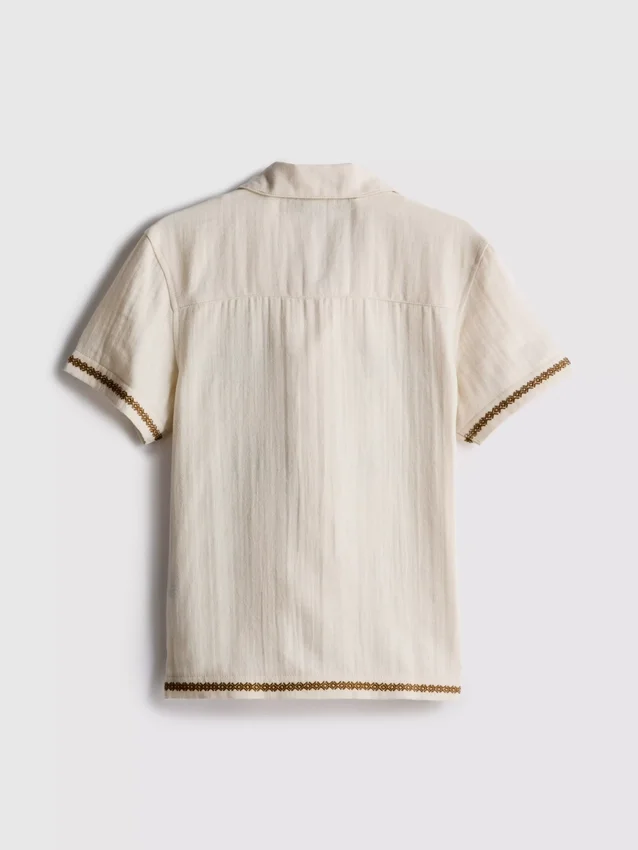 1,5-9 anos | T-shirt com bordado de palmeira