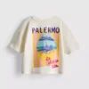 1,5-9 anos | T-shirt gráfica Palermó com corte largo