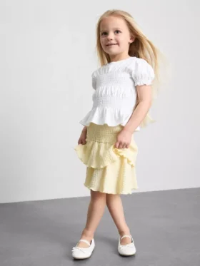 1,5-9 anos | Top com peplum franzido