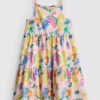 1,5-9 anos | vestido com alças e camadas