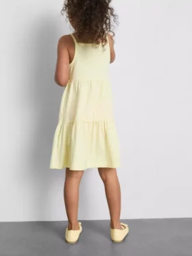1,5-9 anos | vestido com alças e camadas