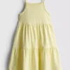 1,5-9 anos | vestido com alças e camadas