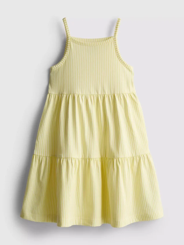 1,5-9 anos | vestido com alças e camadas