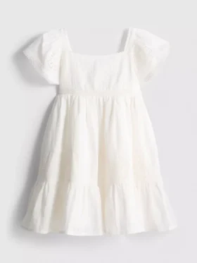 1,5-9 anos | vestido com ilhós em camadas