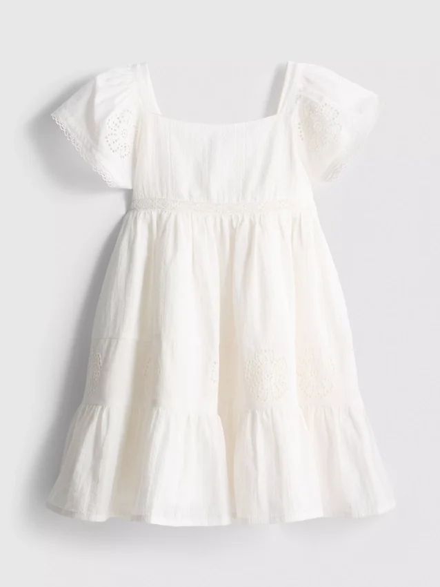 1,5-9 anos | vestido com ilhós em camadas
