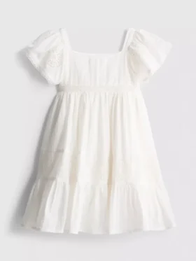 1,5-9 anos | vestido com ilhós em camadas