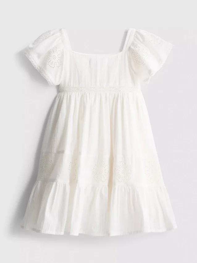 1,5-9 anos | vestido com ilhós em camadas