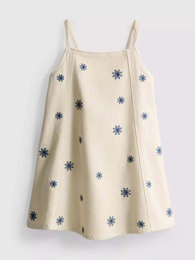 1,5-9 anos | vestido de ganga bordado
