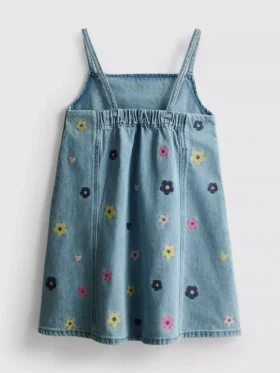 1,5-9 anos | vestido de ganga bordado