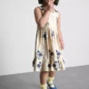 1,5-9 anos | vestido floral franzido em camadas